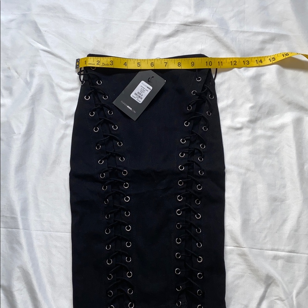 Fashion Nova Black Lace-Up Pencil Skirt - Picture 11 of 12